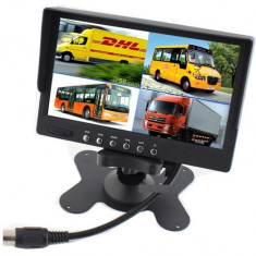 Display auto de 7&quot; cu 4 canale, 12V - 24V, D710 cu telecomanda