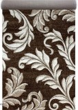 Cumpara ieftin Traversa Festonata Surfilata, Model Luna 1833-12, Latime 0.8m, Marime 80 x 200 cm, Maro, Inaltime Fir 6 mm, Antialergic, Polipropilena, Living, Dormit