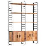 Cumpara ieftin Biblioteca cu 4 rafturi, 124x30x180 cm, lemn masiv de acacia