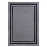Covor Premium Model DYWAN ALTO GRAY, Gri, Negru, Marime 160 x 230 cm, Tesatura Plata, Poliester, Bumbac, Antiderapant, Antialergic, Living, Dormitor,