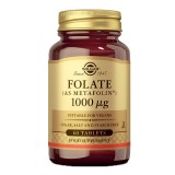 Acid folic Folate, 1000 ug, 60 tablete, Solgar