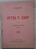 Hyperion / PETRE P. CARP - ediție 1919