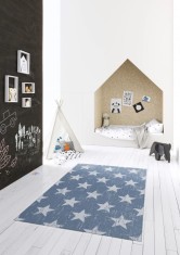 COVOR BELGIAN ELIS 48648 ALBASTRU - 120x170 cm foto