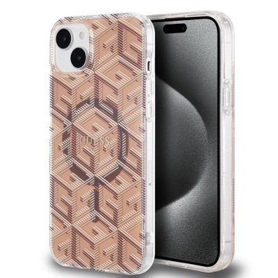 Husa iPhone 15 Plus originala Guess IML GCube MagSafe, , GUHMP15MHGCUSTGW foto