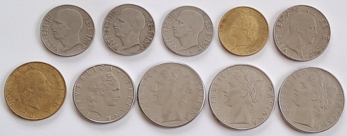 Italia, Lot monede