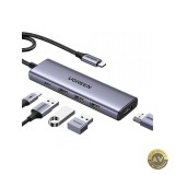 Hub USB-C UGREEN CM511 (15596) 3 x USB-A 3.0 - 1 x USB-C - 1 x HDMI Gri