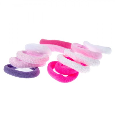 Set Elastice Păr Frotte, 12 Bucăți, Multicolor, Copii foto
