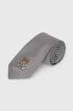 Moschino cravata de matase culoarea gri