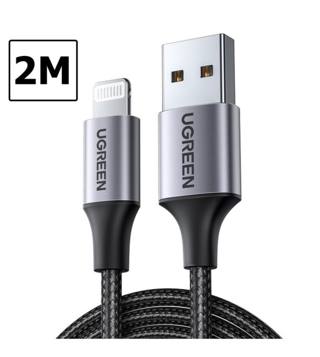 Cablu MFi Lightning la USB A pentru iPhone/iPad UGREEN, 2M