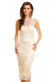 N776-15 Rochie midi din dantela fara maneci, M, S/M