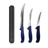 Cumpara ieftin Set cutite profesionale de macelarie, transat, dezosat, filetat, 3 cutite, suport magnetic, otel carbon