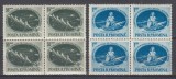 ROMANIA 1955 LP 391 CAMPIONATELE EUROPENE DE CANOTAJ ACADEMIC FEMININ - SNAGOV SERIA IN BLOC DE 4 TIMBRE STARE MNH