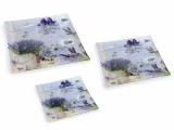 Cumpara ieftin Set 6 farfurii sticla multicolora Lavanda 30x30 cm, 25x25 cm, 20x20 cn
