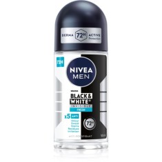 Nivea Men Invisible Black &amp; White deodorant roll-on antiperspirant pentru barbati 50 ml
