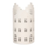 Cumpara ieftin Candela lumanare Casuta metal alb &Oslash; 13x23 cm