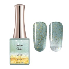 Oja semipermanenta C018 Broken Gold Canni, 16 ml, Slate Gray foto