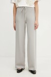 MM pantaloni de trening femei, culoarea gri, neted, 2516331027600