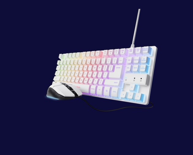 Kit Trust Wireless GXT 798W 2-in-1, alb