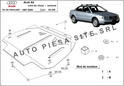 Scut metalic cutie viteze automata Audi A4 B5 (6 cilindrii) fabricat in perioada 1995 - 2001 APS-00,005 foto