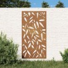 Gossi decor de perete 105x55 cm design frunze bambus otel corten