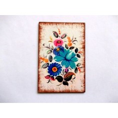Flori stilizate viu colorate, magnet frigider 35956