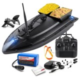 Cumpara ieftin Barca Nadit iUni FB01, 12000mAh, 2 Cuve, 1.5kg, 200m, Telecomanda 2.4GHz, Autonomie 4h, Lumini LED, Pescuit Nocturn