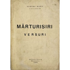 Dumitru Maria Toader, Mărturisiri - Versuri, 1989