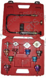 Tester presiune radiator racire motor, pompa cu manometru, termometru, adaptori radiator apa Kft Auto