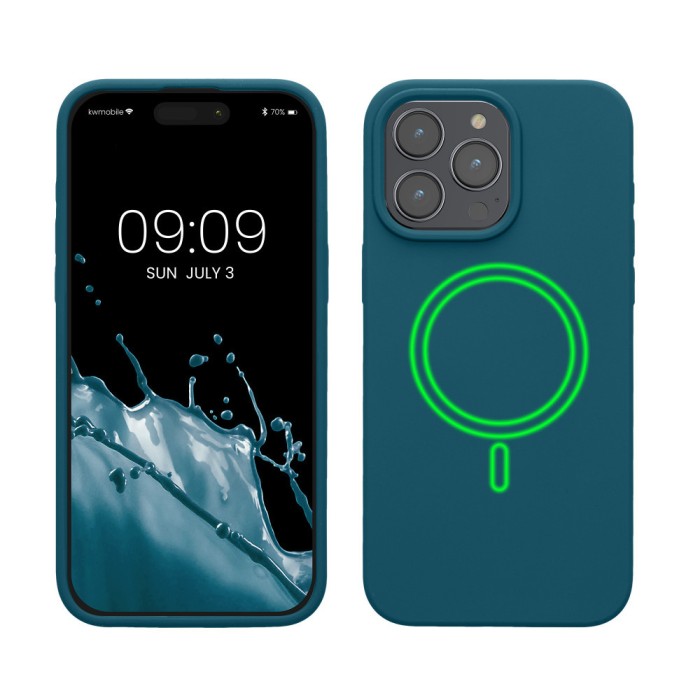 Husa Kwmobile pentru Apple iPhone 15 Pro Max, Verde, Silicon, KWM000022OG003C