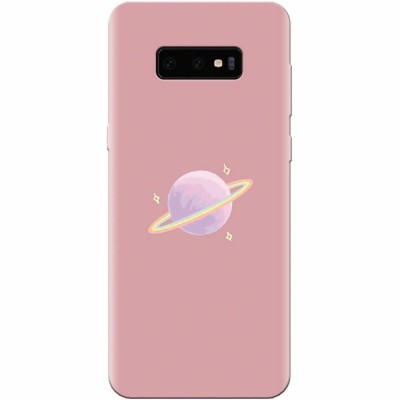 Husa silicon pentru Samsung Galaxy S10 Lite, Saturn On Pink foto