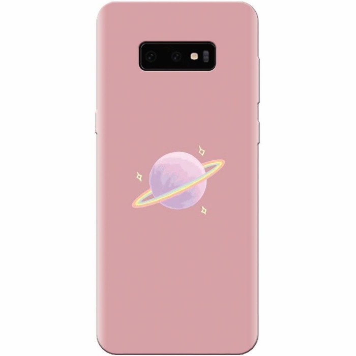 Husa silicon pentru Samsung Galaxy S10 Lite, Saturn On Pink