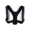 Corector Postura Unisex Reglabil, Piele/Bumbac, 20x14cm, Negru - Suport Ortopedic Spate/Cervical