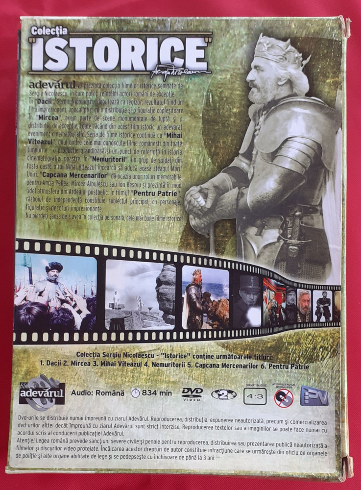 5 DVD-URI - FILME ROMANESTI DE COLECTIE - COLECTIA ISTORICE, FILMELE  ADEVARUL, Romana | Okazii.ro
