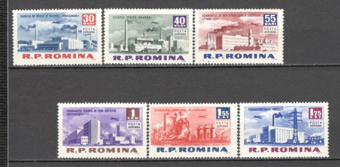 Romania.1963 Posta aeriana-Constructii XR.456
