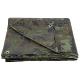 Prelata impermeabila cu inele, 2.9x3.9 m, PE, 80 g/mp, camuflaj,&Acirc;&nbsp;12 mp