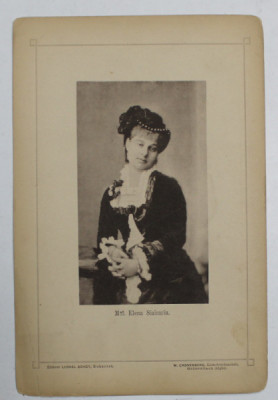 Mad. ELENA SINICARIU , FOTOGRAFIE DIN ALBUMUL NATIONAL , SERIE DE BUCAREST , EDITEUR LYONEL BONDY , FOTOGRAF W. CRONENBERG , CCA . 1900 foto