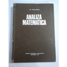 ANALIZA MATEMATICA - Ion COLOJOARA