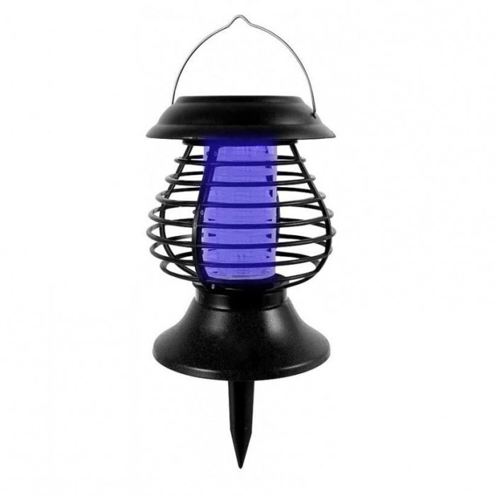Lampa solara pentru gradina,&nbsp;anti-insecte, tantari, muste,&nbsp;UV, LED, 13x31 cm