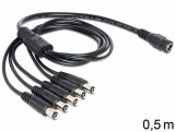 Cablu DC Splitter 5.5 mm x 2.1 mm 1 x mama &gt; 5 x tata, Delock 83288
