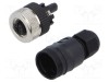 Conector M12 mufă mamă 5 pini 4A 30V IP67 drept pe cablu LUTRONIC