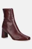 Steve Madden botine Hurst culoarea bordo, cu toc drept, 11003498