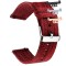 Curea material textil, compatibila Huawei Watch Fit 1, cu adaptor dedicat, Mahon Red