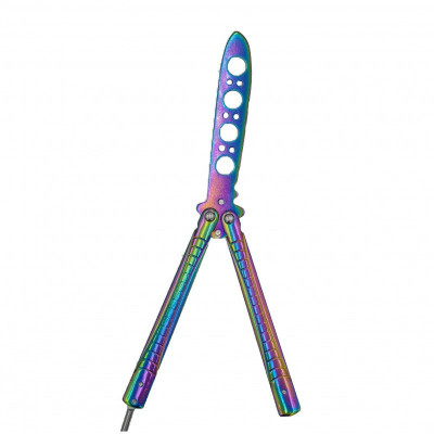 Cutit fluture Butterfly, Balisong 21 cm, fade, fara tais, de antrenament, model crocodil foto