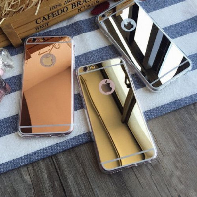 Husa de protectie oglinda iPhone 8 Plus Luxury Gold Plated foto