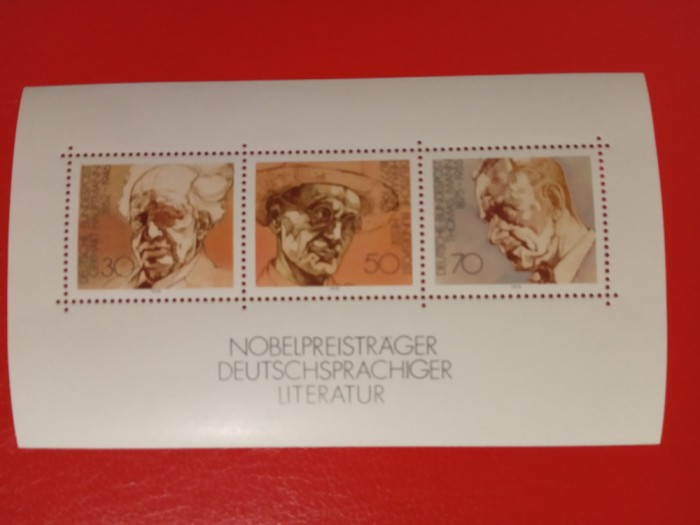 GERMANIA, SCRIITORI - BLOC MNH