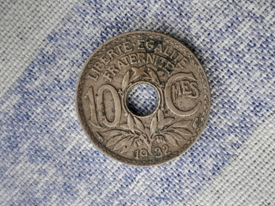 10 centimes 1932 Franta foto