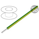Cablu EcoWire Cu 18AWG verde-galben 600V
