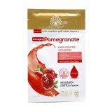 Mască facială Global Fashion, rodie anti-&icirc;mbătr&acirc;nire, super hidratantă și redensifiantă, 25 ml, 10 bucăți