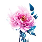 Cumpara ieftin Sticker decorativ Floare, Roz, 71 cm, 7926ST, Oem
