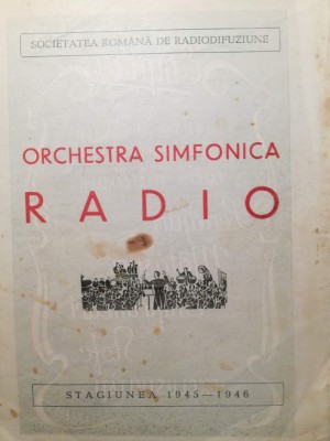 program Orchestra simfonică radio, stagiunea 1945-46, cond. muzicală Matei Socor foto